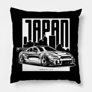 Nissan GTR R35 (White Print) Pillow