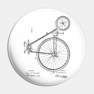 Bicycle Vintage Patent Hand Drawing Pin