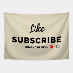 Like, Subscribe, Smash the Bell Mug, Mask, Tote Tapestry