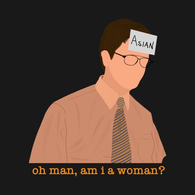 Dwight Schrute Asian Oh Man Am I A Woman Meme Fan Art by senaeksi