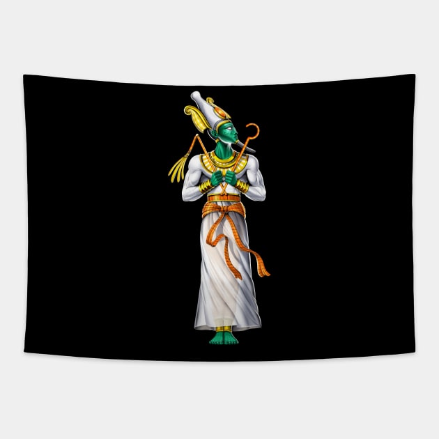 Egyptian God Osiris Tapestry by underheaven