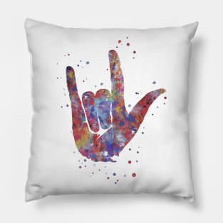 Symbol love, ASL sign language Pillow