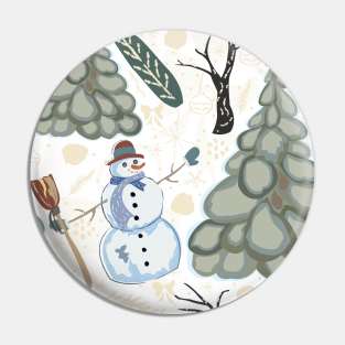 Snowman Pin