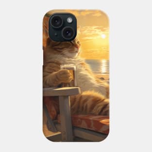 Beachside Bliss - Cat's Summer Siesta Phone Case