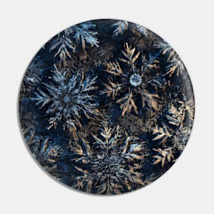 Ice crystals snowflakes pattern Pin