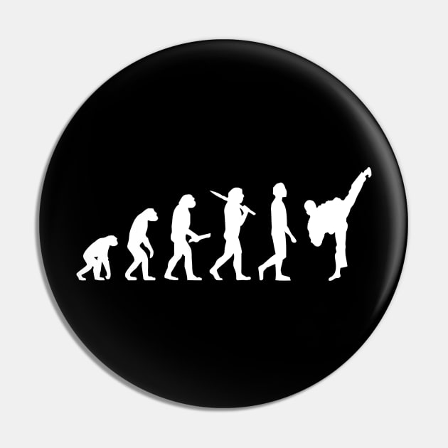 Funny Karate Evolution Gift For Karateka Pin by OceanRadar