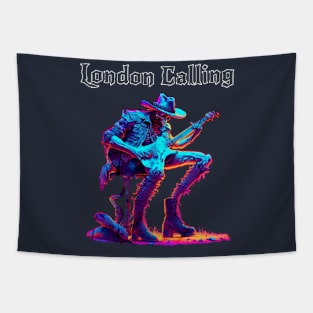 Blue cowboy skull lc Tapestry