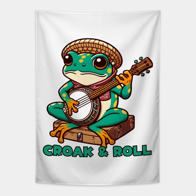 Banjo frog Tapestry by Japanese Fever