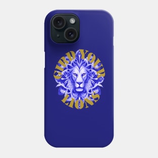 Gird Your Lions England Motivational Idiom Blue Phone Case