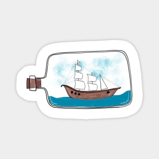 Ship in a bottle Magnet