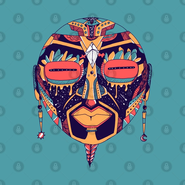 Retro Triad African Mask 2 by kenallouis