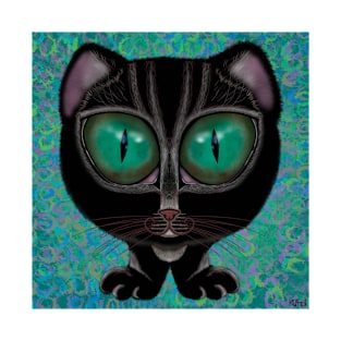 Crazy Hypnotic Black Cat T-Shirt