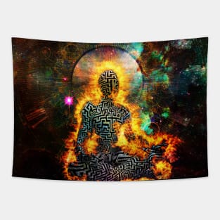 Flaming meditation Tapestry