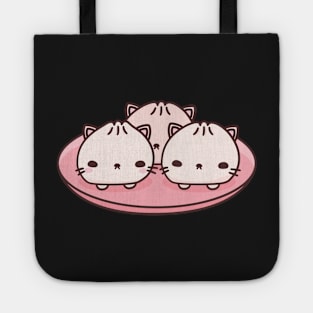 Dumpling cats on a plate Tote