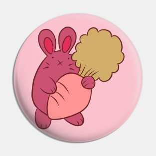 Chubby Bunny with Carrot Pin