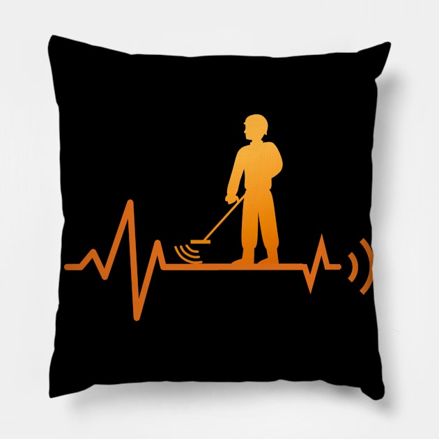 Detectoring Metal Detector Detectorist Pillow by Foxxy Merch