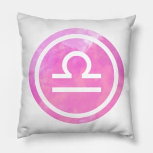 Purple Watercolor Zodiac - Libra Pillow