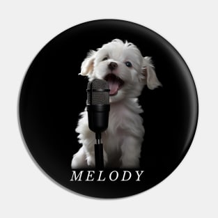 Melody a Singing Puppy Dark Pin