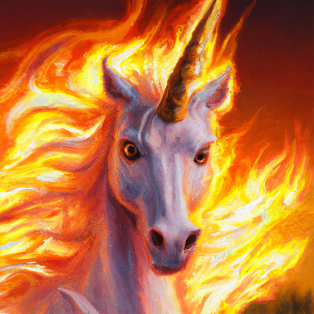 Unicorn Emerges From a Mystic Fire Kids T-Shirt by Star Scrunch