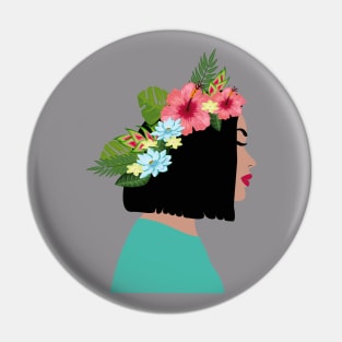 Tropical women Feminist Artwork Pin