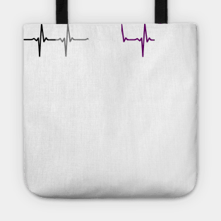 Asexual Pride Heartbeat Pulse Tote