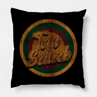 Circle Retro Tom Selleck Pillow