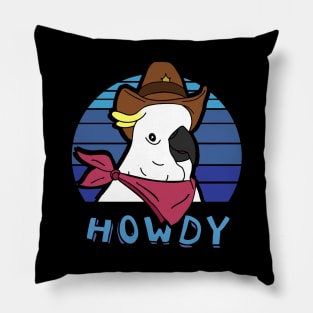 Aesthetic Howdy Sulphur Cockatoo Pillow