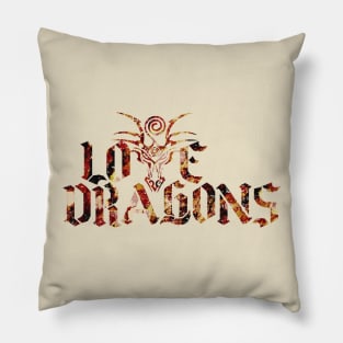 Love Dragons - colored Pillow