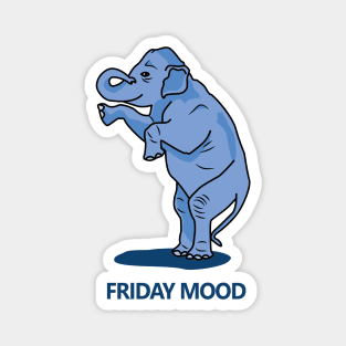 Freedom mood of a blue elephant Magnet