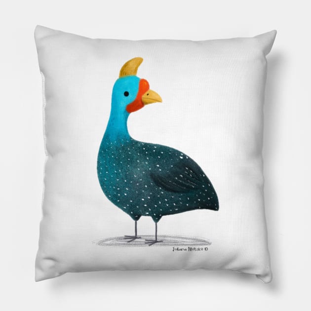 Guinea Fowl Pillow by julianamotzko