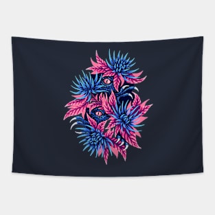 Hidden Creatures - Blue / Peach Tapestry