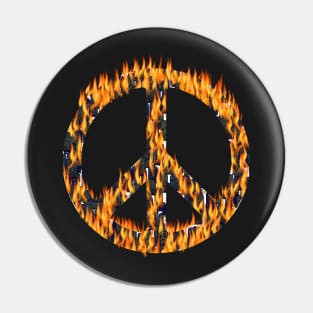 World Peace Sign Vibrant Art Graffiti Activist Pin