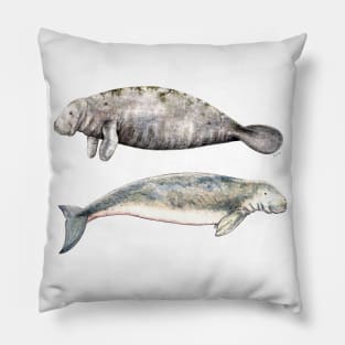 Sea cows: manatee and dugong Pillow