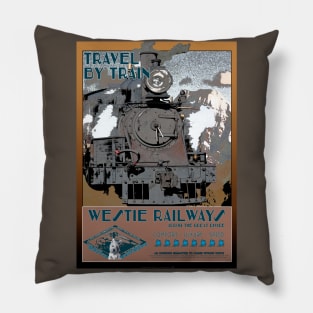 Retro Steam Rail Travel_05 Pillow