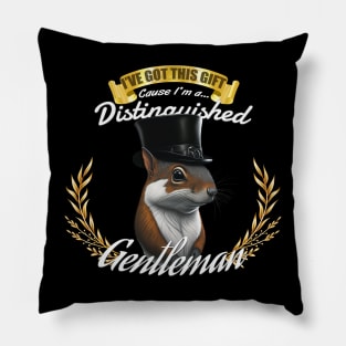 The Distinguished Squirel Gentleman Pillow