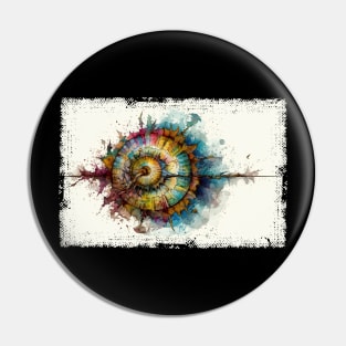 Abstract Watercolor Fibonacci Sequence Pin