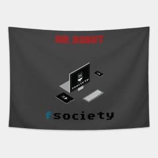 mr robot minimal poster Tapestry