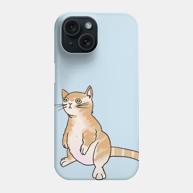 Fat Cat Phone Case by Kcael