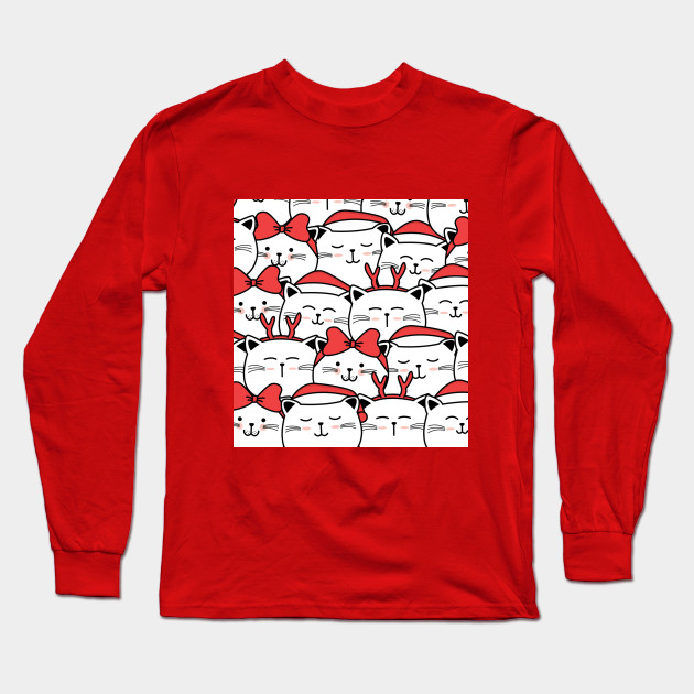 Christmas Kittens Red Antlers Bows Santa Cap Christmas Cats