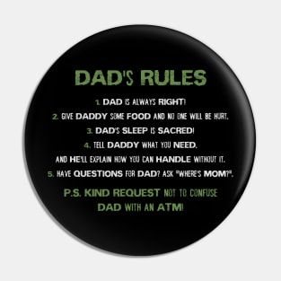 DAD's RULES Pin