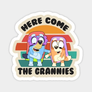 Here Come Dance The Grannies Magnet