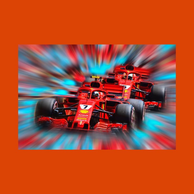 Kimi leading Seb 2018 by DeVerviers