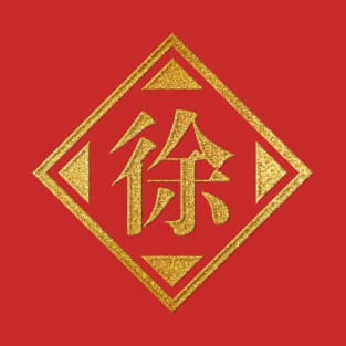Xu Family Name in Gold T-Shirt