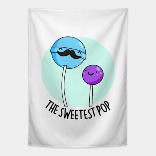 The Sweetest Pop Cute Lollipop Dad Pun Tapestry