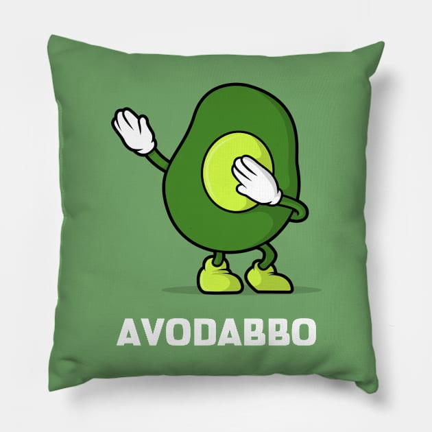 Avodabbo Dabbing Avocado Pillow by marko.vucilovski@gmail.com