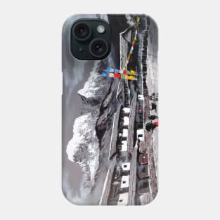 Panoramic View Of Everest Base Camp Phone Case