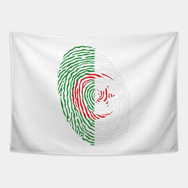 Algeria Fingerprint Tapestry by KindlyHarlot