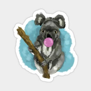 Koala bear and bubblegum Magnet