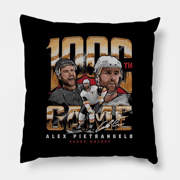 Alex Pietrangelo Vegas 1000th Game Pillow by ganisfarhan