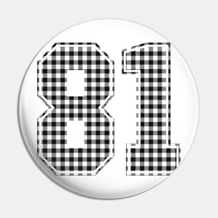 Plaid Number - 81 - Dark Pin